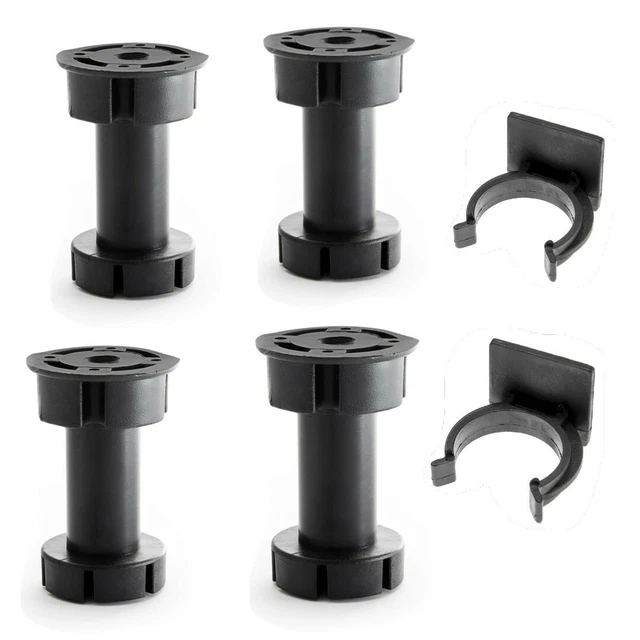 ADJUSTABLE KITCHEN Legs Black Plastic Feet for Furniture 60