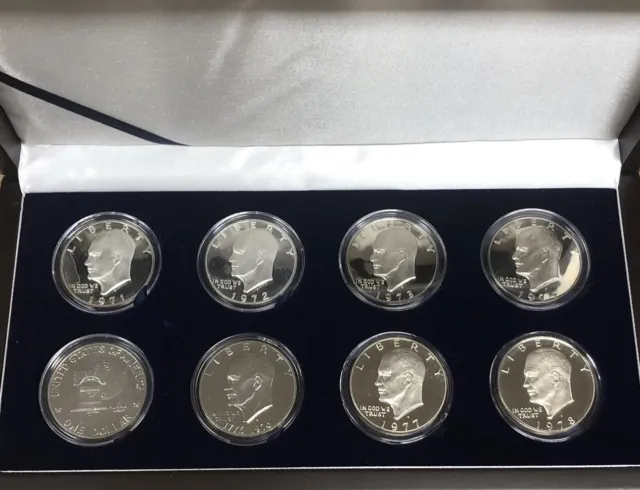 1971-S to 1978-S PROOF/40% Silver Eisenhower dollars 8 coins 1976 Item R-245