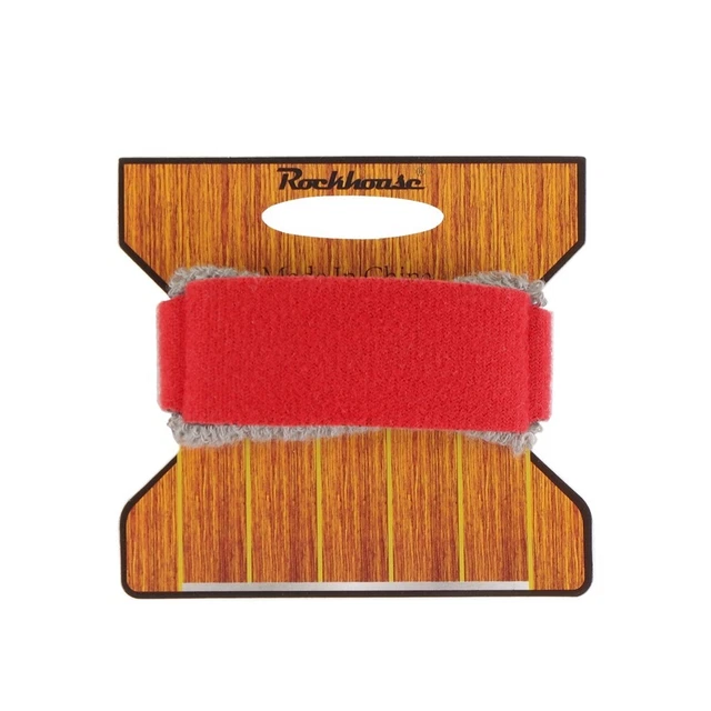 Guitare Drapé Basse Sangle Coton Électrique Frette Inhibition Rouge Corde Bandes