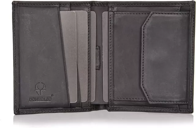 DONBOLSO Slim Wallet Rome - Smart Wallet Echtleder Geldbeutel mit RFID Schutz