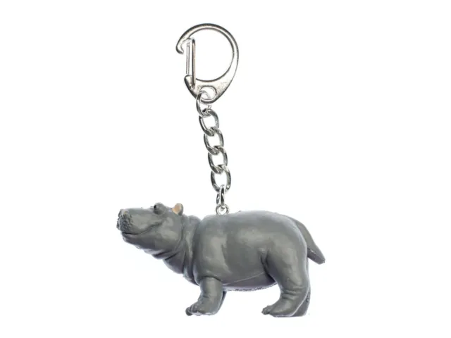 Nilpferd Hippo Schlüsselanhänger Miniblings Anhänger Schlüsselring Zoo Gummi