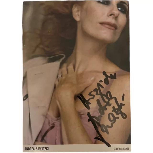 Andrea Sawatzki Autogramm Tatort Berlin Film Playboy Autorin signiert !