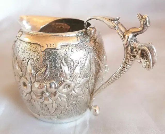 Antique Creamer , London Great Britain , Queen Victoria 19 th * Sterling silver