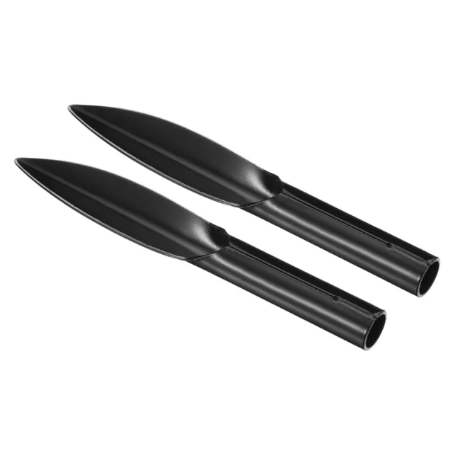 2Pcs 9" Garden Trowel Leaf-Shaped Shovel Pointed Gardening Tools Black