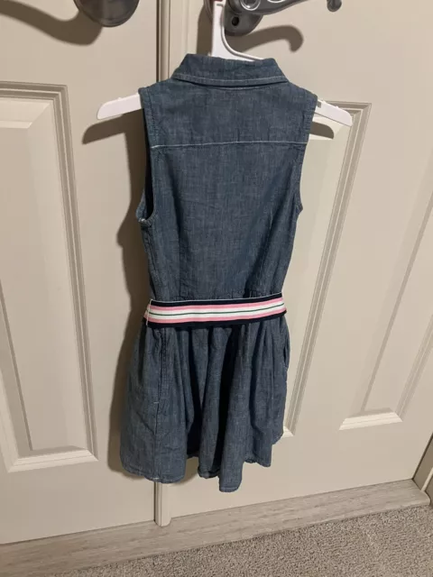 Little Girls Polo Ralph Lauren Indigo Demin Chambray Dress Blue Size 5 3