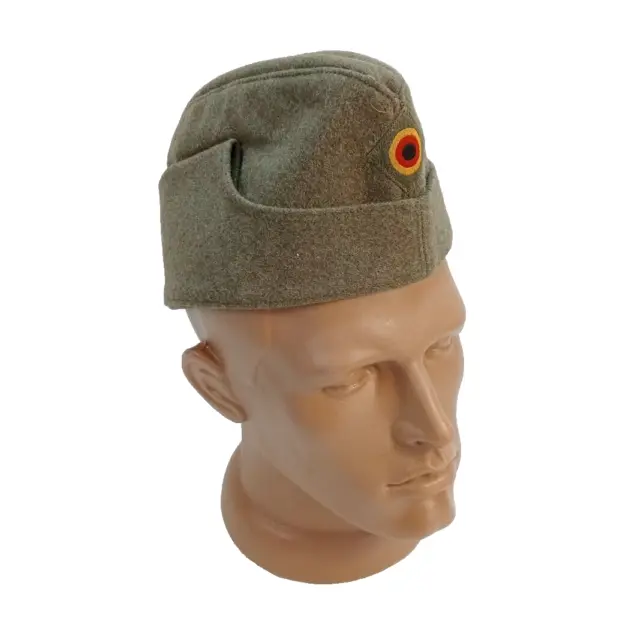West German Military Winter Side Cap Fold Down Ear Flaps Wool Vintage Soldier