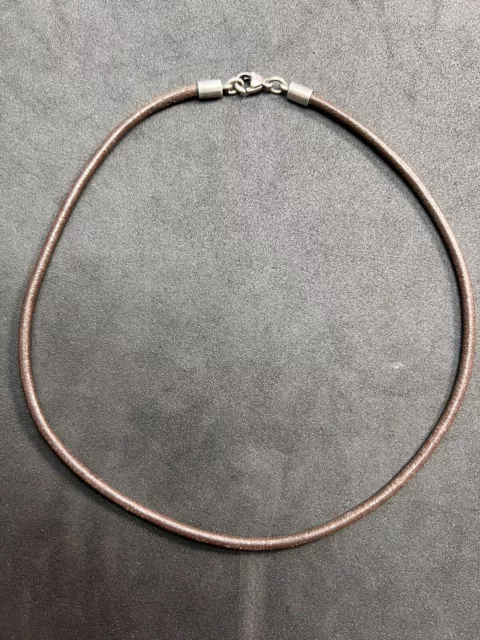 5.3g James Avery Sterling Silver 925 Leather Chain 15.5” Jewelry lot R