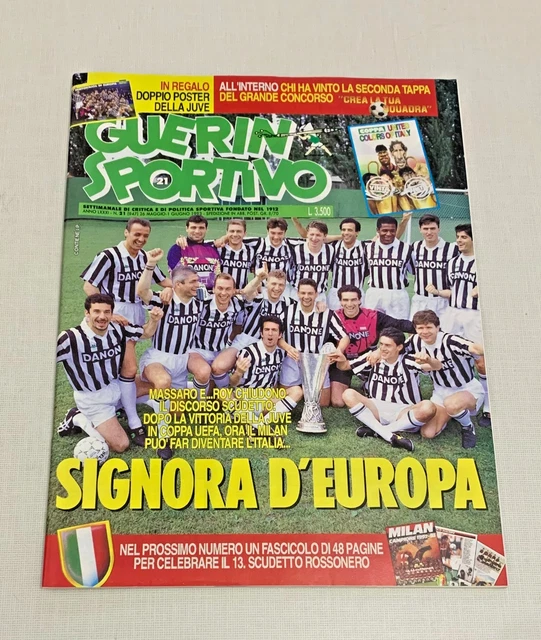 Guerin Sportivo N°41 – 1995 – Baggio, Juventus, Glasgow Rangers, Gascoigne, Vialli