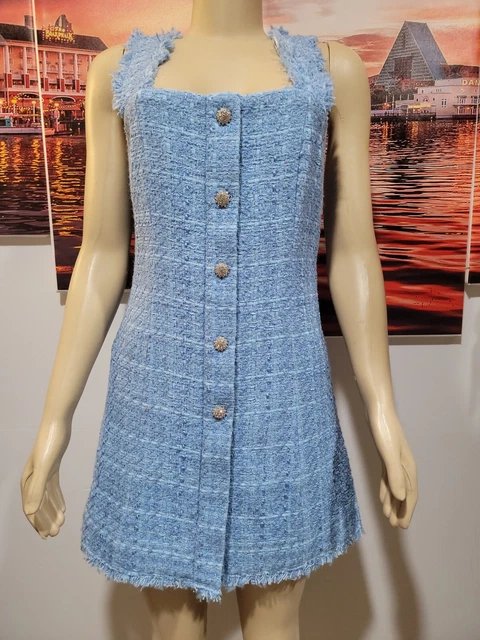Zara tweed dress with gemstone buttons new arrivals