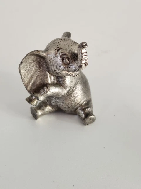 Figurine éléphant Vintage Trompe En L'air Avec Cache-pot - Porte-bonheur