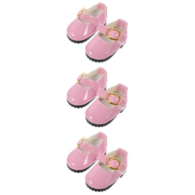 3 Pairs Doll Dress up Supplies Girl Shoes Baby for Girls Decorative