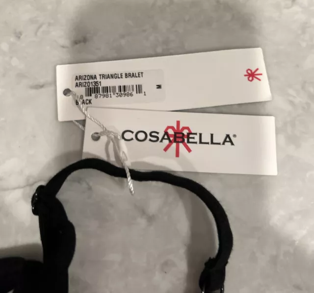 Cosabella Black Bra - Arizona Triangle Bralette - M 2