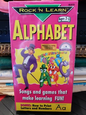 ROCK 'N LEARN  Alphabet VHS VCR Rare Educational video sealed $25.00