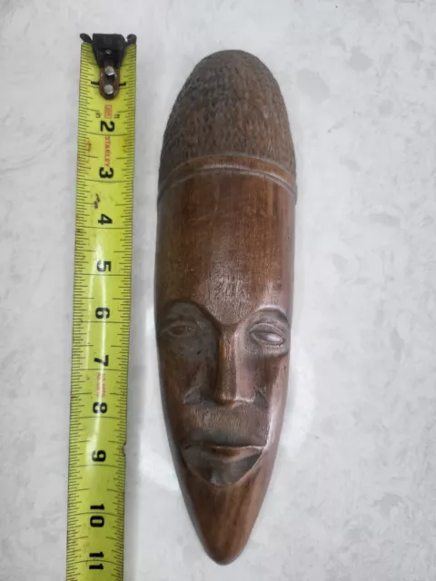 Hand Carved Wooden Mask 11.25" Tall