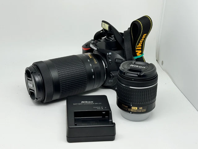 Nikon D5600 24.2 MP Digital SLR Camera With 18-55mm + Nikon 70-300mm 15 shutter