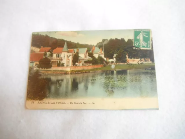 CPA postcard Bagnoles-de-l'Orne / Corner du Lac and Boutique Antiques