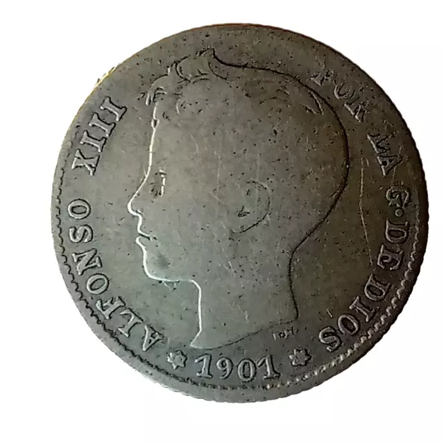 PESETA 1801 - PLATA RARA. busto mas grande .POR LA . G.D  E distinta.