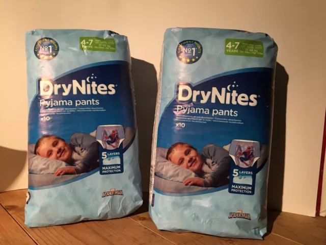 Huggies DryNites Dry Nights Pyjamas Marvel Boy Size4-7 Pack of 30