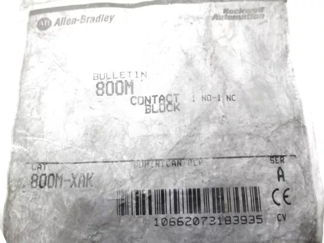 Ser Allen Bradley 800M-Xak. A Nsmp 3