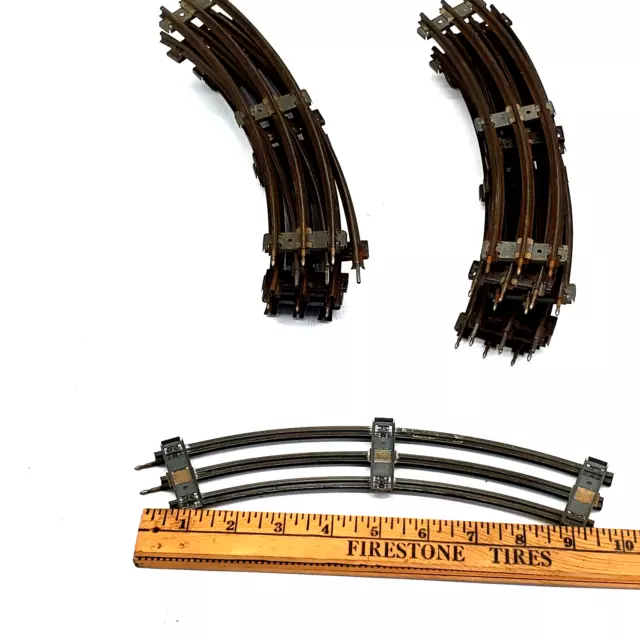 Lot of 13 PC LIONEL O GAUGETrain STANDARD CURVE TRACK O27  3 rail tubular steel