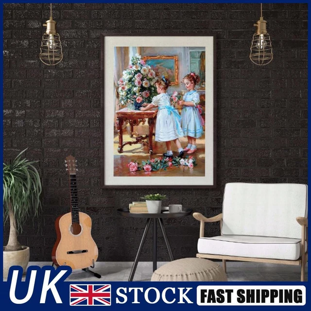 Two Sisters Oil Paint By Numbers Kit DIY Acrylic Painting Frameless Gift (B2205)