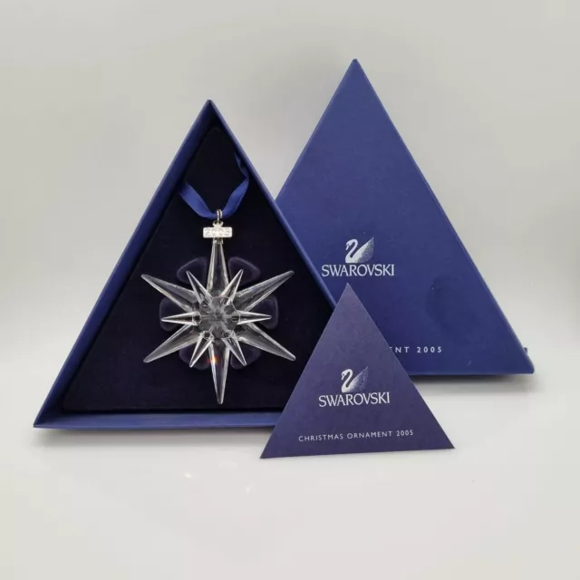 Swarovski Weihnachtsstern 2005 groß klar OVP ohne Zert Christmas Ornament 680502