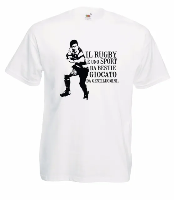 T-shirt Maglietta J1671 Il Rugby è uno Sport da Bestie giocato Gentiluomini