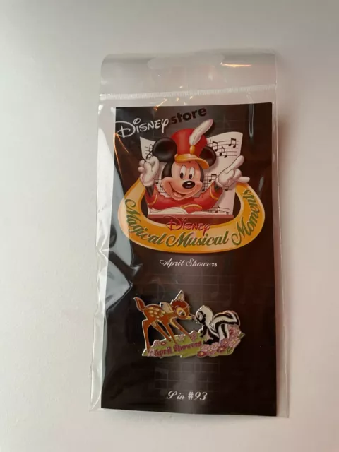 Disney World Magical Musical Moments Pin #93 April Showers Bambi & Flower 2002 2