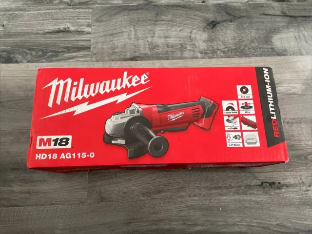 Milwaukee HD18AG115-0 18v Cordless Angle Grinder 115mm