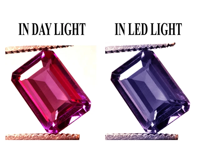 Natural alexandrite sales color change