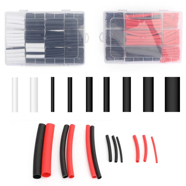 570Pcs Thermorétractables 3:1 Tubes Électrique Gaine Câble Fil Heatshrink Tube A