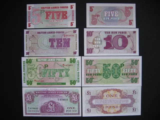 GREAT BRITAIN  5 + 10 + 50 Pence + 1 Pound 1962/72  (PM36a + PM47 - PM49)  UNC