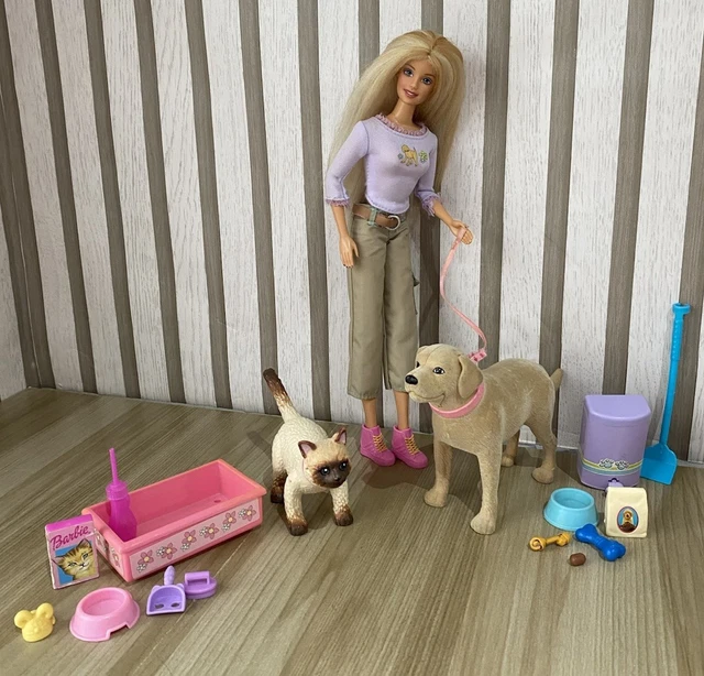 VINTAGE BARBIE 🩷 Tanner Dog Mika Cat With Extras Mattel