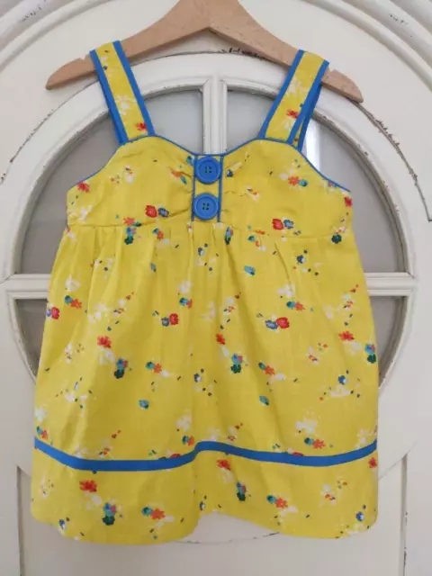 Next Girls Ditsy Floral Yellow Cotton Swing Top 6 Years BNWT!!