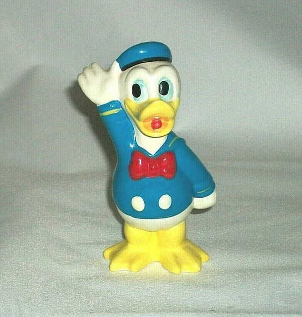 Ancienne Figurine Donald Duck En Feutrine – Sisco Italy – Vintage 1960 – Etat D'usage