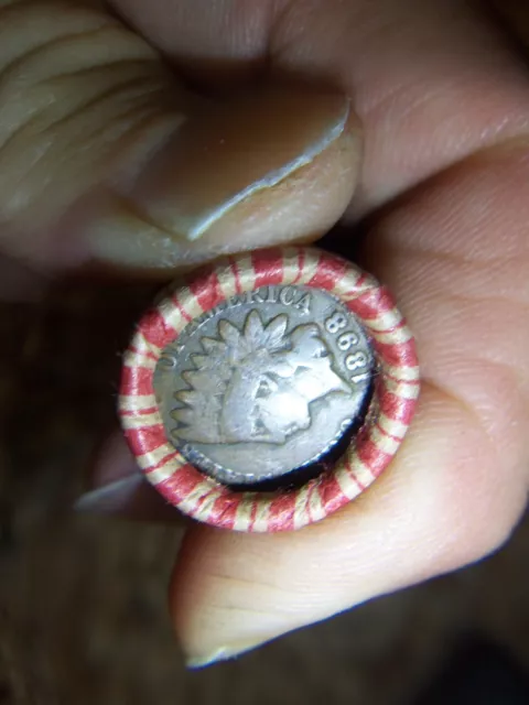 Wheat Penny Roll With A 1898 Indian Head Penny Showing