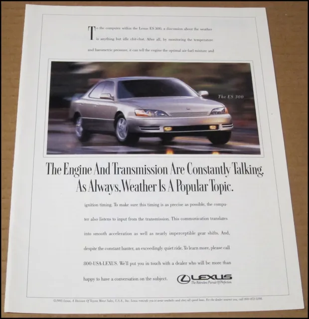 1995 Lexus ES 300 Print Ad Car Auto Automobile Advertisement Vintage 8" x 10.5"