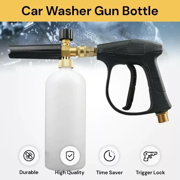 1000ML Adjustable Snow Foam Lance Cannon Gun Pressure Car Washer Bottle Sprayer 2