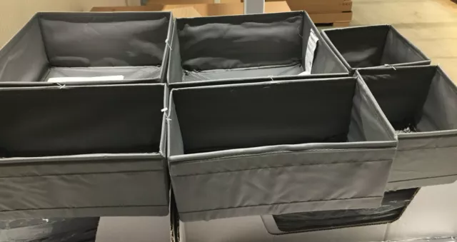 IKEA SKUBB 6er Set Aufbewahrungsboxen Fächer 2x3 Größen Ordnungssystem Box GRAU