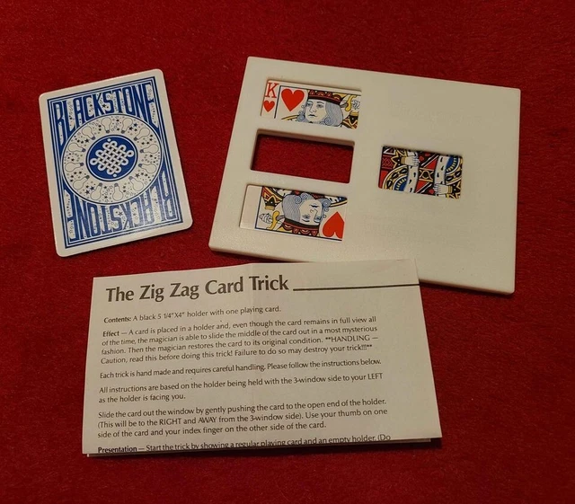 VINTAGE BLACKSTONE ZIG Zag Card Trick Magic Mentalism Tricks 29.00