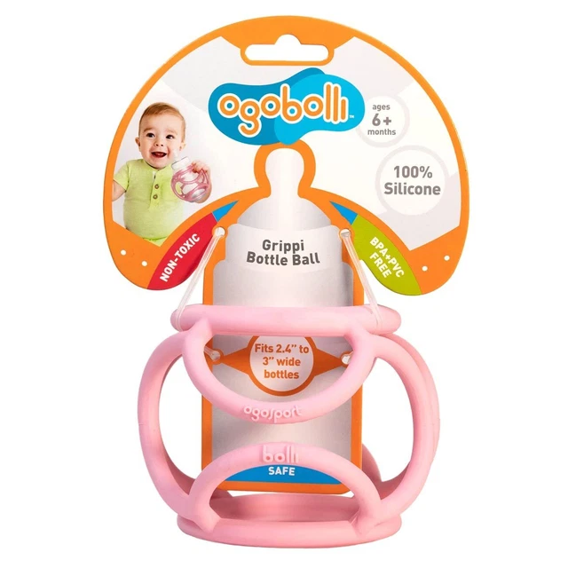OgoSport - Grippi Bottle Ball – Baby Bottle Holder & Sensory Teether, 6+ Mo.