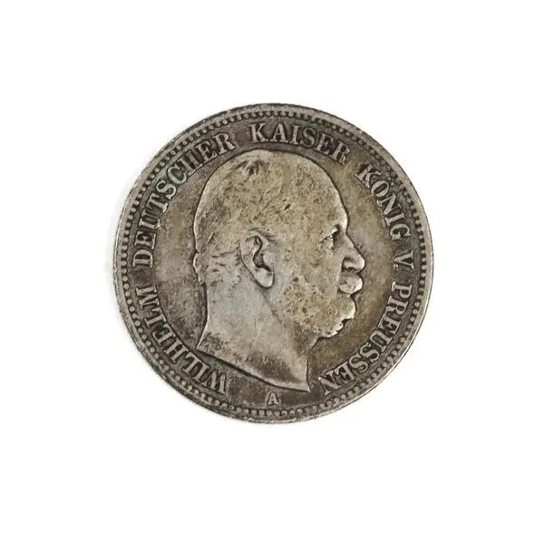 Münze 2 Mark Kaiserreich Kaiser Wilhelm König von Preussen J 96 1876 .