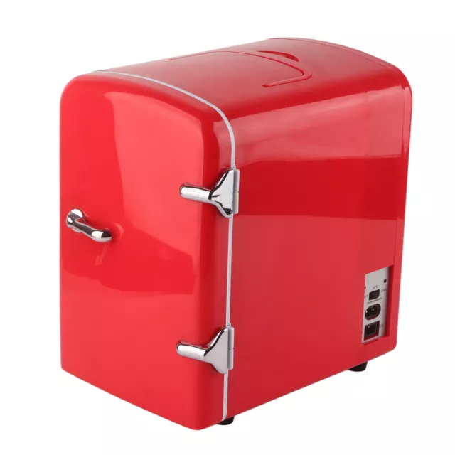 (Red UK Plug)Mini Fridge 4L Portable Cooler Warmer Personal Refrigerator UK