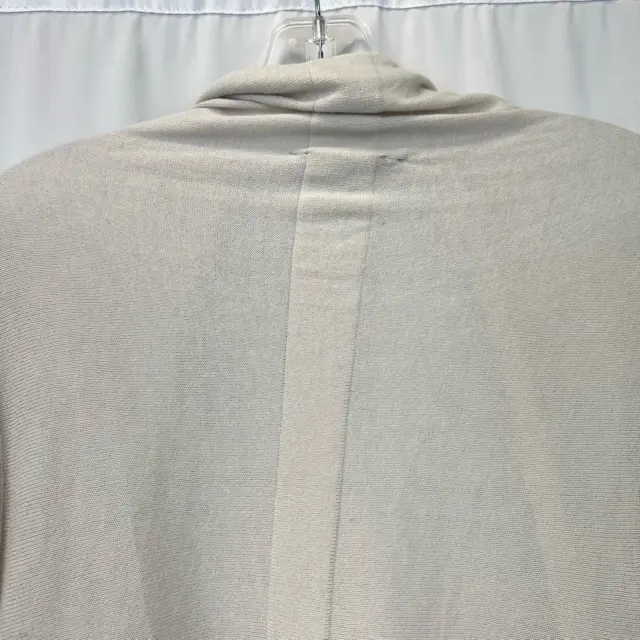 Simply Vera Wang Womens Cardigan Sweater Gray Short Sleeve Open Front Boho M 2