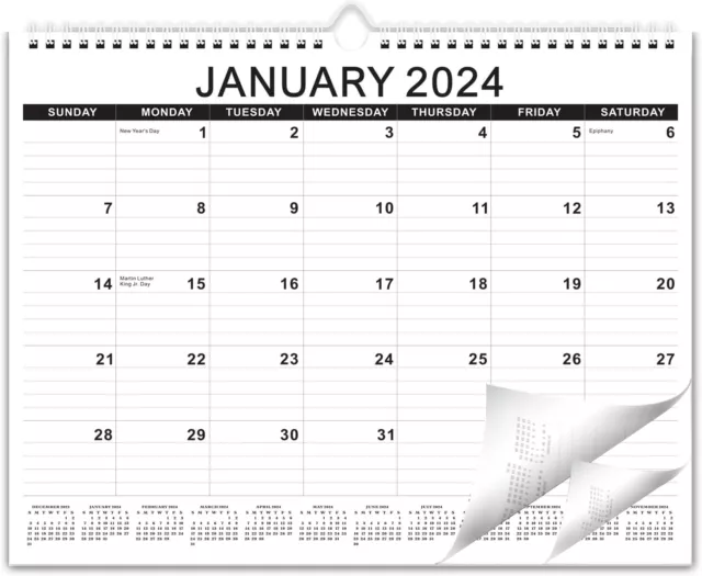 WALL CALENDAR FROM January 2025 June 2025 TearOff Monthly Calendar