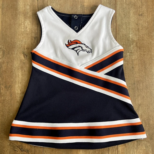 NFL Team Appeal Denver Broncos Baby Girl Cheerleader Outfit Size 12 Months