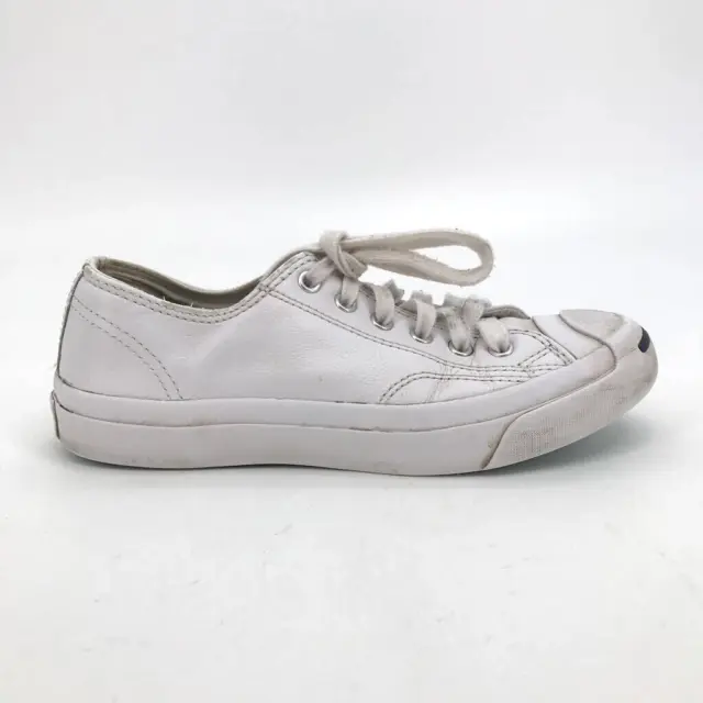 Converse Womens Jack Purcell Sneakers Shoes White Low Top Leather Lace Up 6.5M