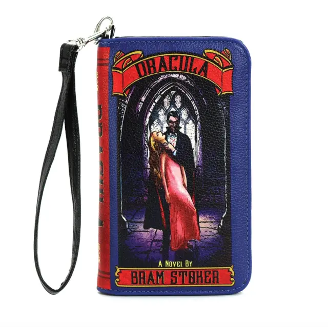 Bram Stoker Dracula Book Cover Wallet - Book Lover Gifts - Women Wristlet Wallet