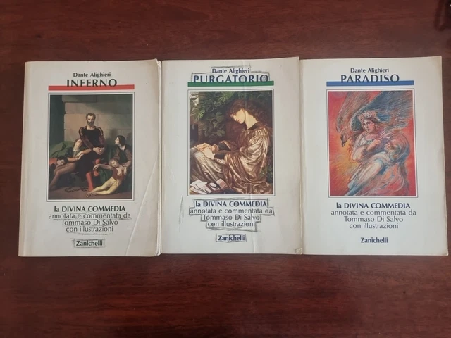 LA DIVINA COMMEDIA INFERNO PURGATORIO PARADISO Dante Alighieri /Tommaso