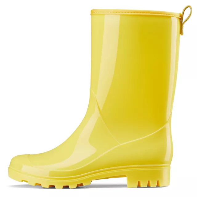 HISEA Women Fashion Rain Boots Mid-Calf Non-Slip Wellies Waterproof Garden Shoes